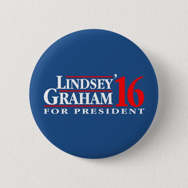 Lindsey Graham for President 6 Cm Round Badge (Front)