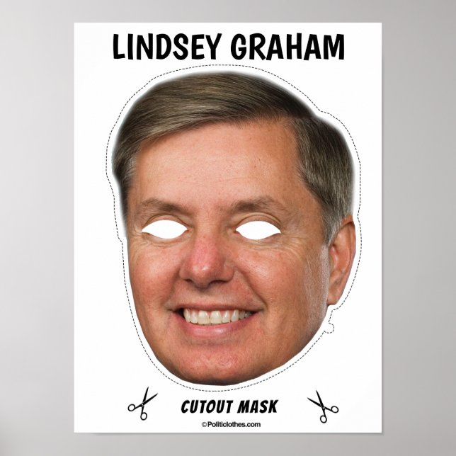 LINDSEY GRAHAM Halloween Mask Poster (Front)