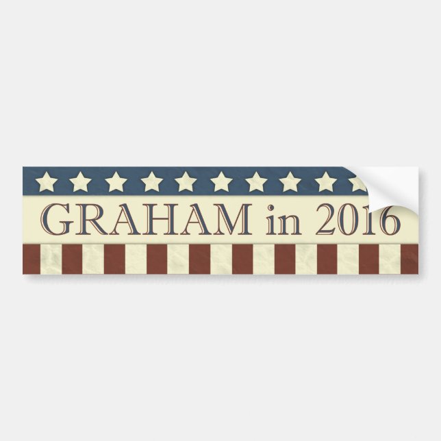 Lindsey Graham President in 2016 Bumper Sticker (Front)