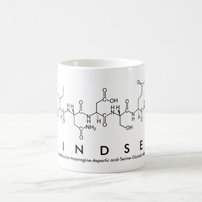 Lindsey peptide name mug (Center)