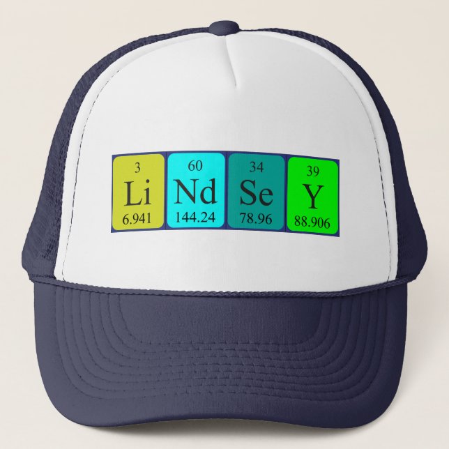 Lindsey periodic table name hat (Front)