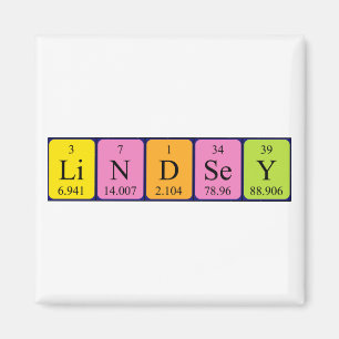 Lindsey periodic table name magnet