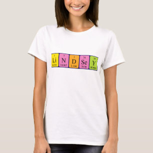 Lindsey periodic table name shirt