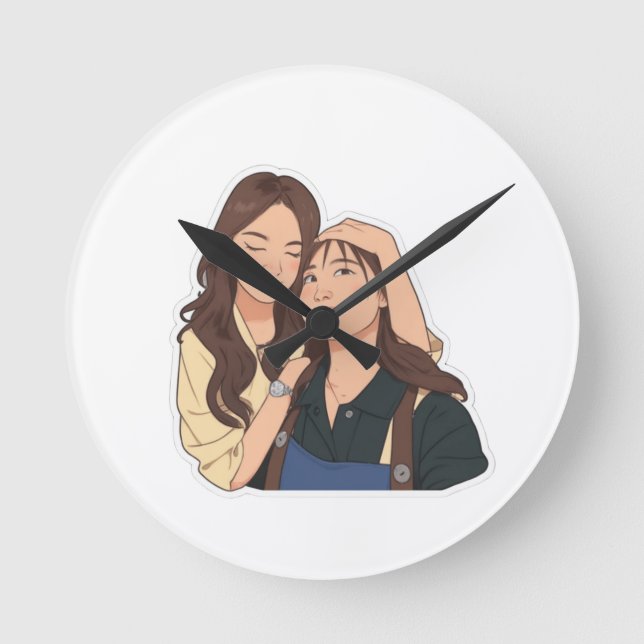 LinDy (GL pair) Round Clock (Front)