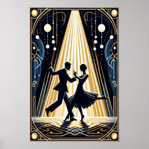 Lindy Hop Dance Hall Vintage Poster