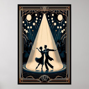 Lindy Hop Dance Hall Vintage Poster