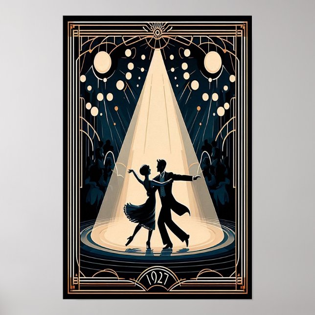 Lindy Hop Dance Hall Vintage Poster (Front)