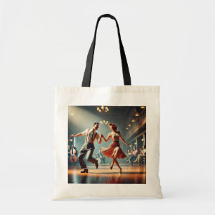 Lindy Hop Dancing Couple Tote Bag
