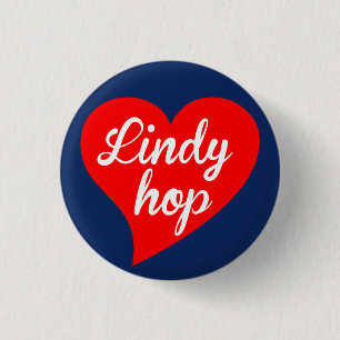 Lindy Hop Red Heart Sailor 3 Cm Round Badge