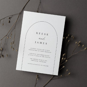 Line Arch   Modern Minimal Wedding Invitation