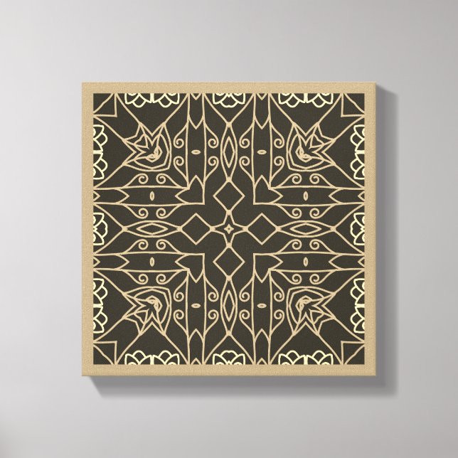 Line Art Abstract original stay centred neutral  Canvas Print (Front)