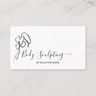Line Art Aesthetician Business Card
