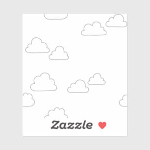 Line Art, Alabaster Custom-Cut Vinyl Sticker