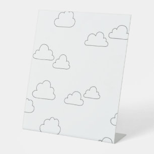 Line Art, Alabaster Pedestal Sign