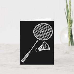 Line Art Badminton Player Shuttle Badmintoner  Card