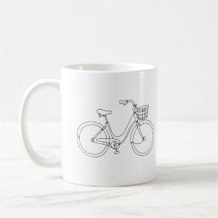 Line Art Bicycle Mug
