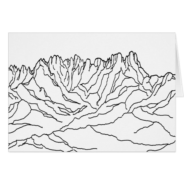 Line art colouring image of Organ pipe Mountains (Front Horizontal)