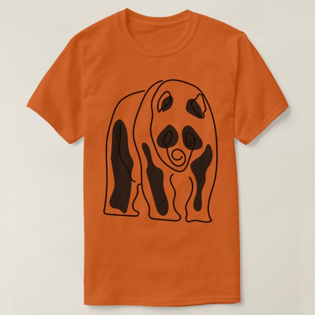 Line art cute panda T-Shirt (Design Front)