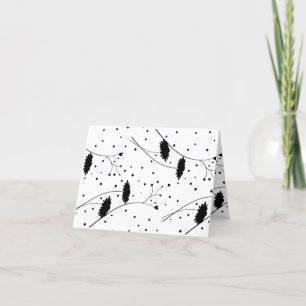 Line art, Dark GreyFolded Thank You Card