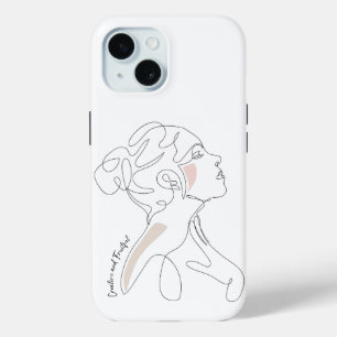 Line Art drawing - Creative and Fruitful iPhone 15 Case