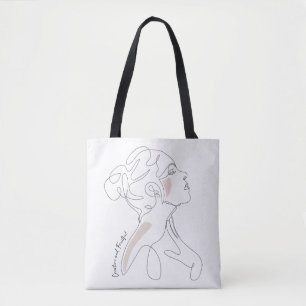Line Art drawing - Creative and Fruitful Tote Bag