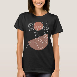 Line art Drawing Woman face Tshirt
