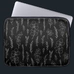 Line Art Eucalyptus Pattern Laptop Sleeve<br><div class="desc">minimalist elegant  line art eucalyptus black and white pattern</div>