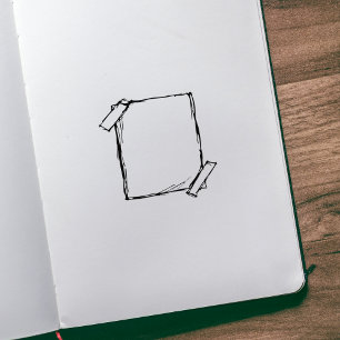 Line Art Frame, Journal  Rubber Stamp
