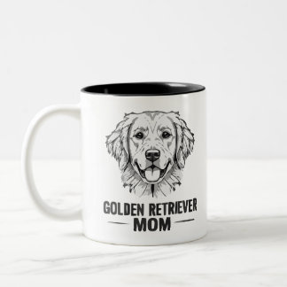 Line Art Golden Retriever Dog Mum Gift Mug