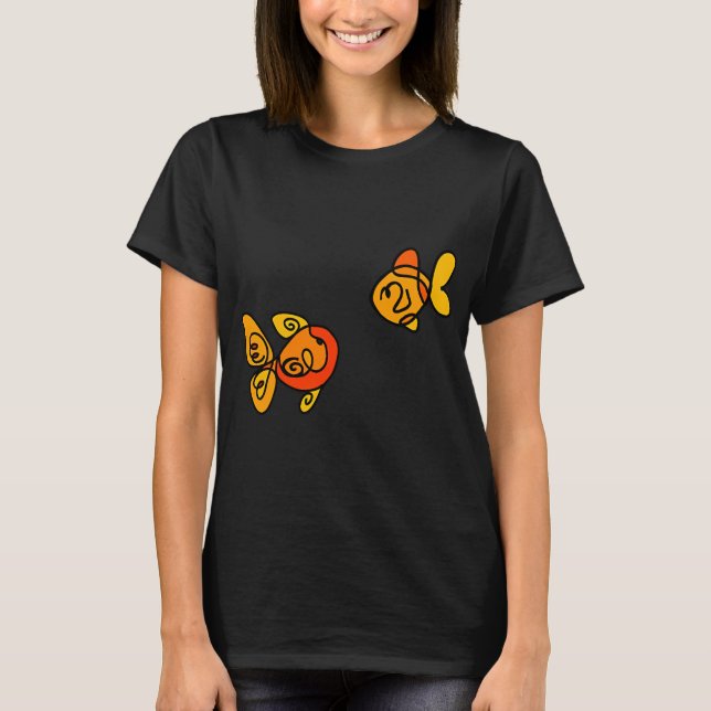 Line art goldfish T-Shirt (Front)