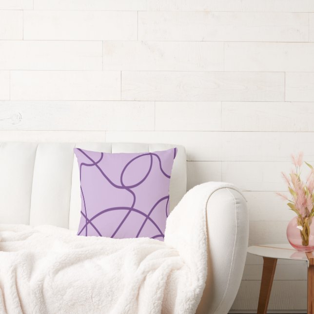 Line Art in Purple Cushion (Couch)