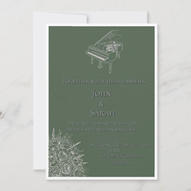 Line Art invitation card (Front)