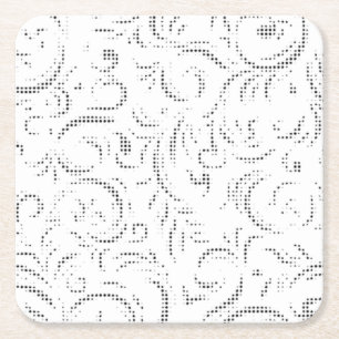 Line art, Kangaroo, Ghost Paper Coaster