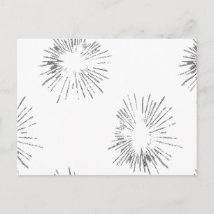 Line art, Light Grey, Geyser Postcard