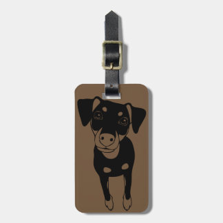 LINE ART Min Pin Luggage Tag