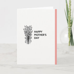 Line Art Mothers Day Card
