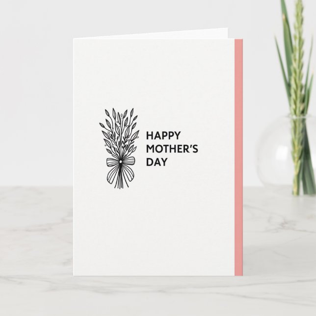 Line Art Mothers Day Card (Front)