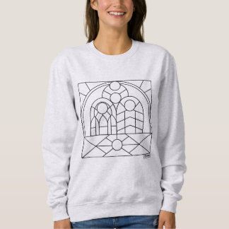 Line Art Mural Crewneck Sweatshirt