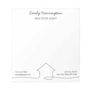 Line Art Notepad Neutral Real Estate Agent