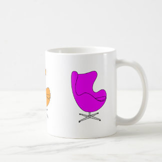 Line art of Egg-chair - 32 colors - 3 image Coffee Mug