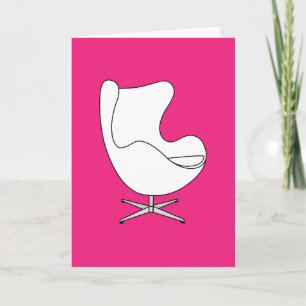 Line art of Egg-chair in 32 colors Card