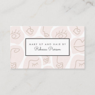 Line art pastel Beauty Hair Business Card