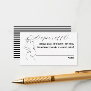 Line Art Pregnancy Minimalist Enclosure Card