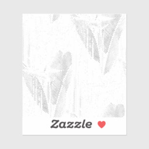 Line art, Seashell, Harp Custom-Cut Vinyl Sticker