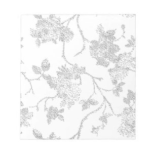 line art, Snow Drift, Vista White Magnetic Notepad