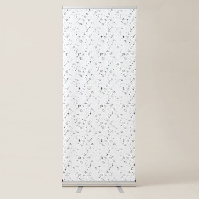 Line Art, Star Dust Vertical Retractable Banner (Front)