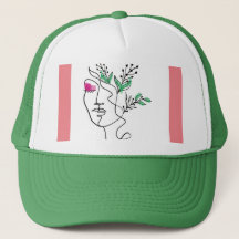 Line Art Trucker hat