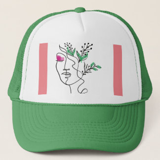 Line Art Trucker hat
