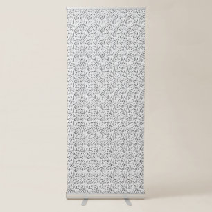 Line art, Vista White, Vertical Retractable Banner