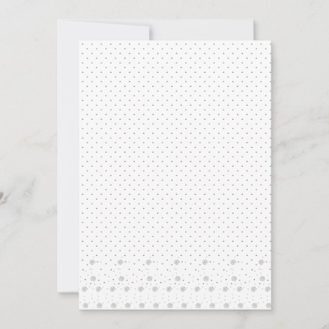 Line art, White Lilac Invitation (Front)